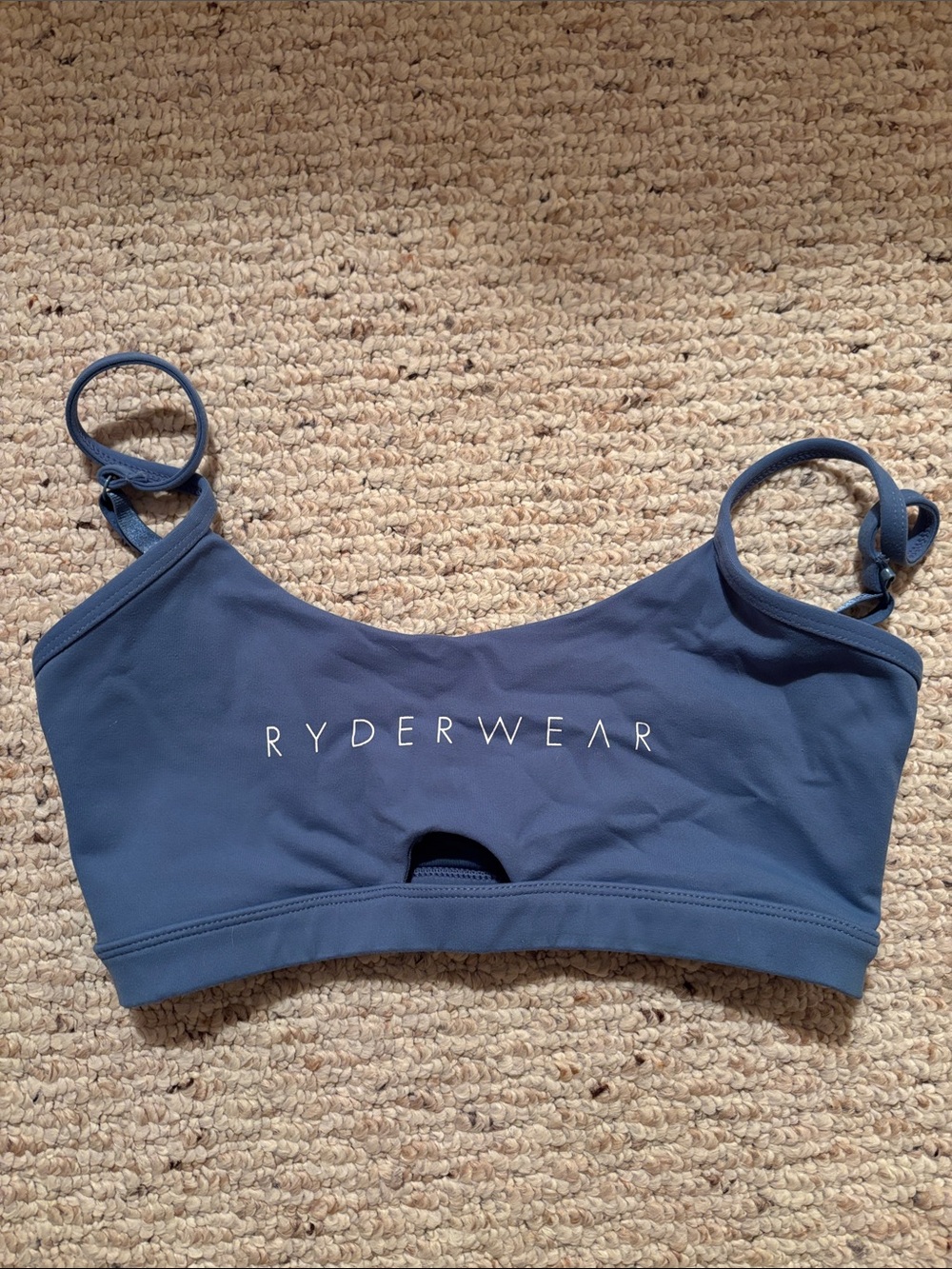 Ryderwear Slate Blue Scoop-Front Sports Bra